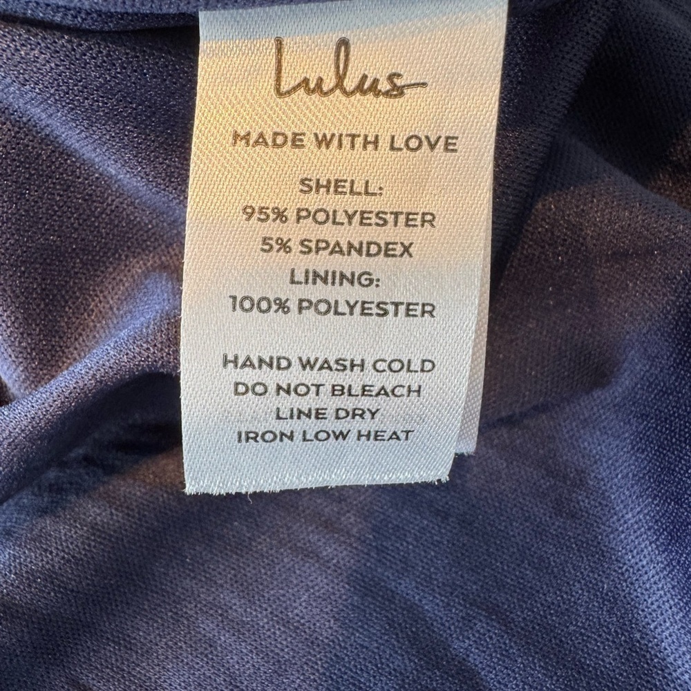 Lulus Navy Sequin Weekender Mini Dress Faux Wrap Women’s Size Small - Picture 9 of 14